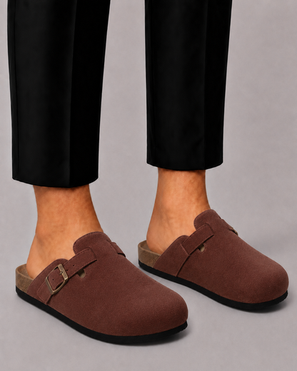 Men's Faux Suede Clogs | Open Back Slip-On Comfort