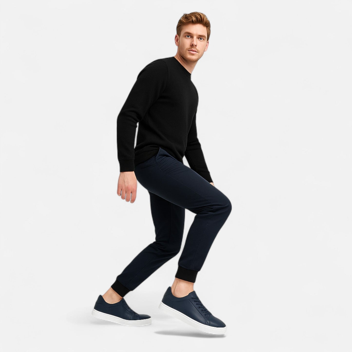 Men's Slip-On Leather Style Sneakers | Laceless Casual Shoes