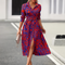 Women's Printed A-Line Shirt Dress | Front Slit