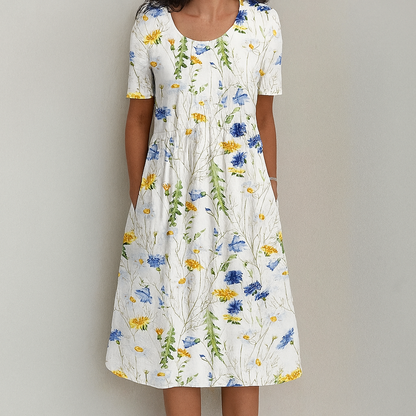 Women's Floral Ruffle Summer Dress | Vintage Style