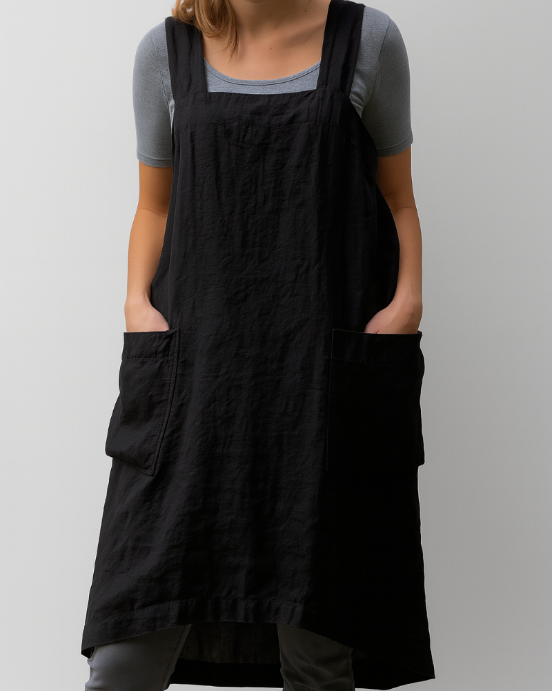 Women's Apron Style Summer Dress | Pockets Relaxed Fit