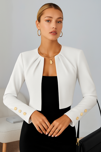 Women's Cropped Blazer | Tailored Lightweight Jacket