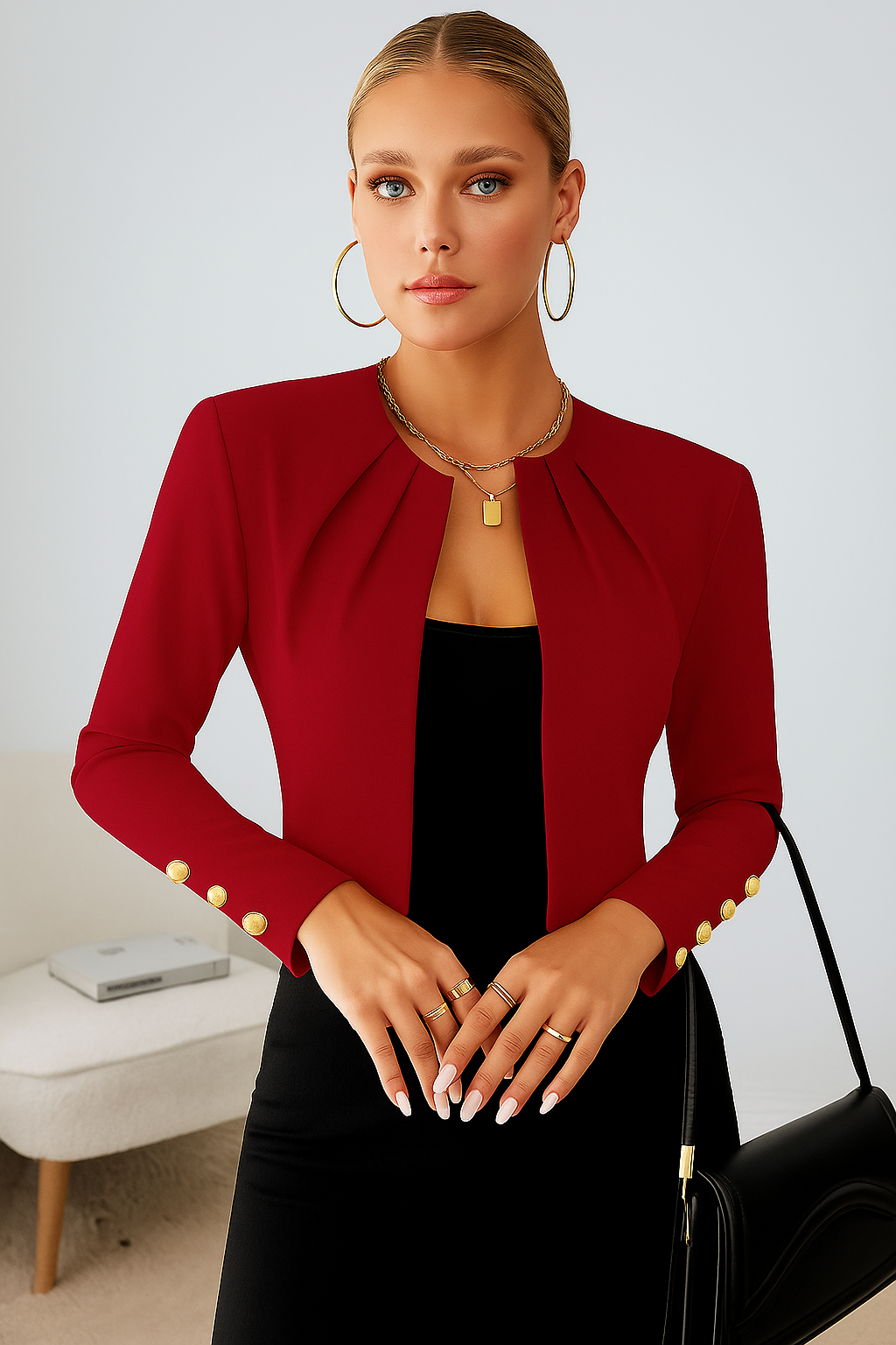 Women's Cropped Blazer | Tailored Lightweight Jacket