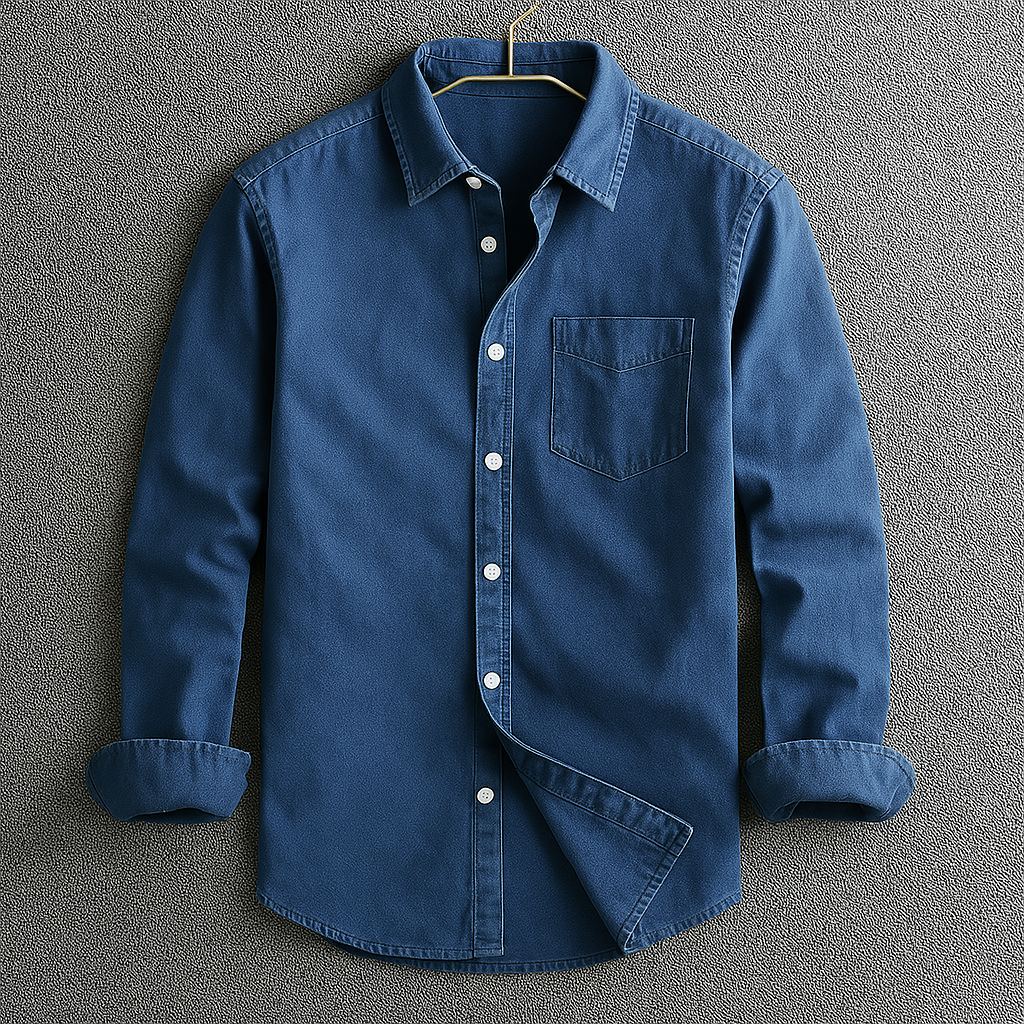 Men's Button-Down Shirt | Turn-Down Collar Smart-Casual Style