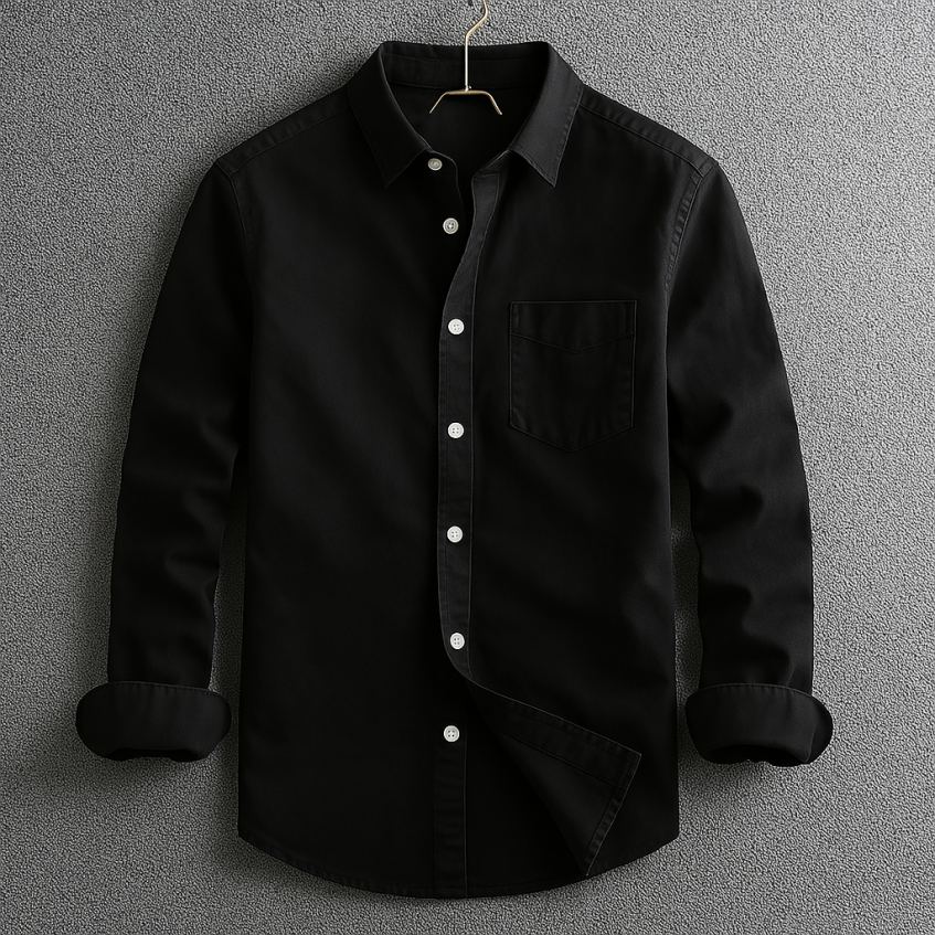 Men's Button-Down Shirt | Turn-Down Collar Smart-Casual Style