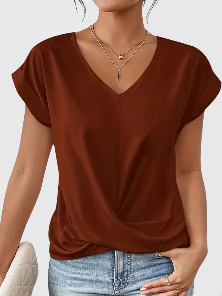 Women's Loose Fit V-Neck T-Shirt | Relaxed Summer Tee