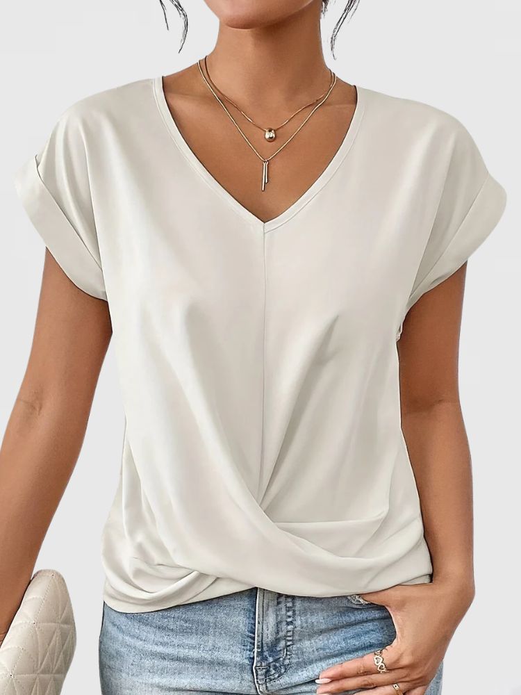 Women's Loose Fit V-Neck T-Shirt | Relaxed Summer Tee