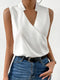 Women's Sleeveless V-Neck Blouse | Wrap Front Office Style