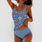 Women's Floral Tankini Set | Double Strap Top & Bikini Bottom