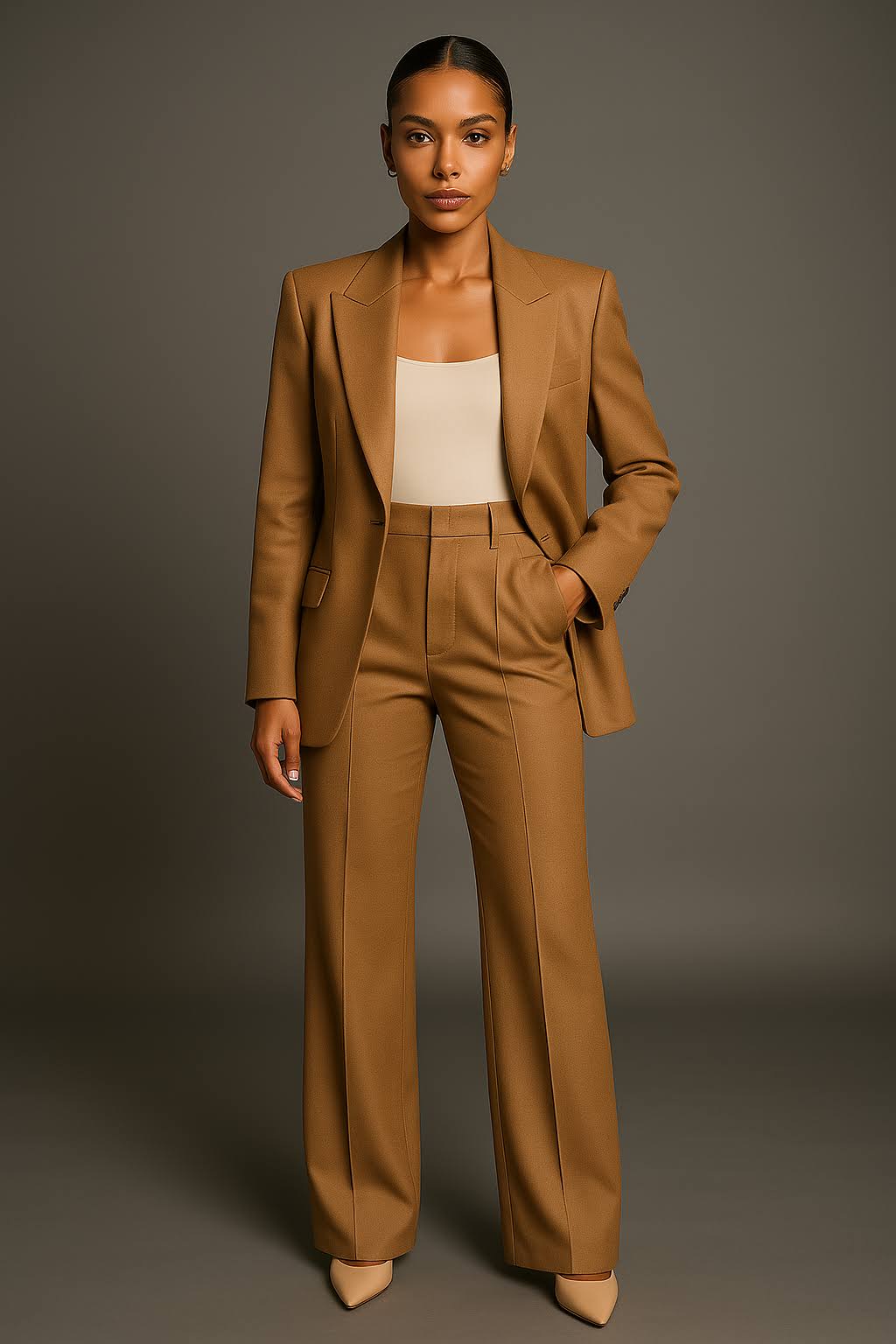 Women's Blazer & Trouser Set | Two-Piece Wide Leg Suit