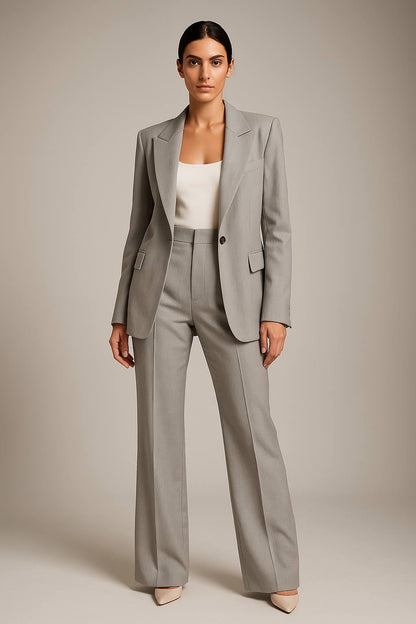 Women's Blazer & Trouser Set | Two-Piece Wide Leg Suit