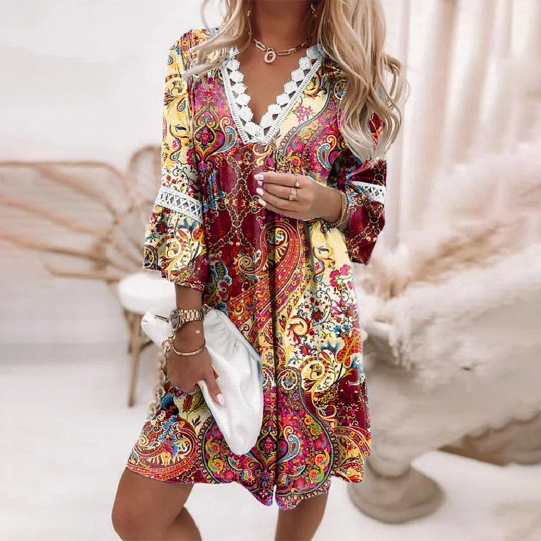 Women's Boho Summer Dress | Crochet Detail