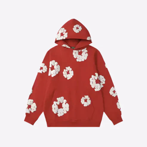 Unisex Denim-Style Printed Hoodie