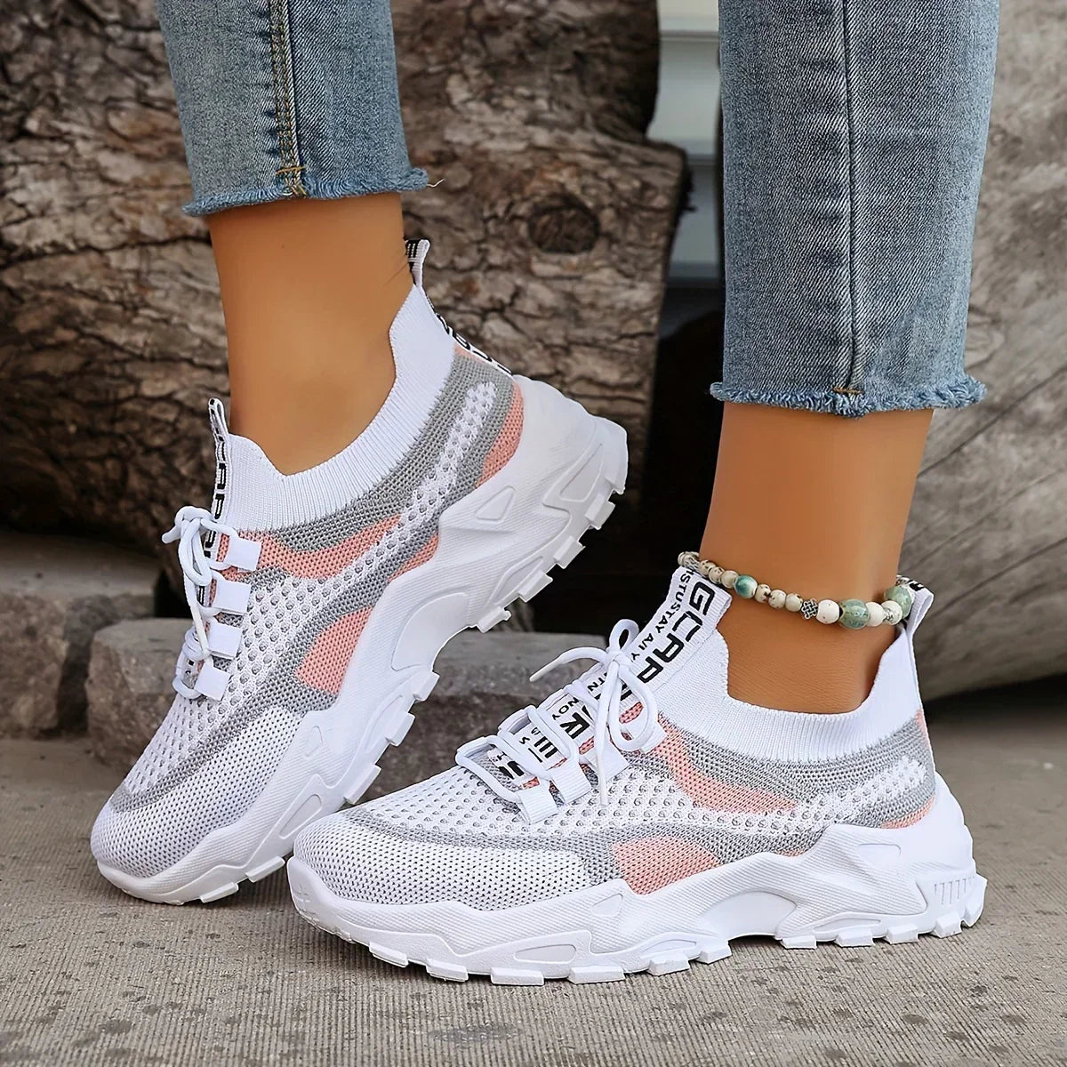 Women's Mesh Platform Sneakers