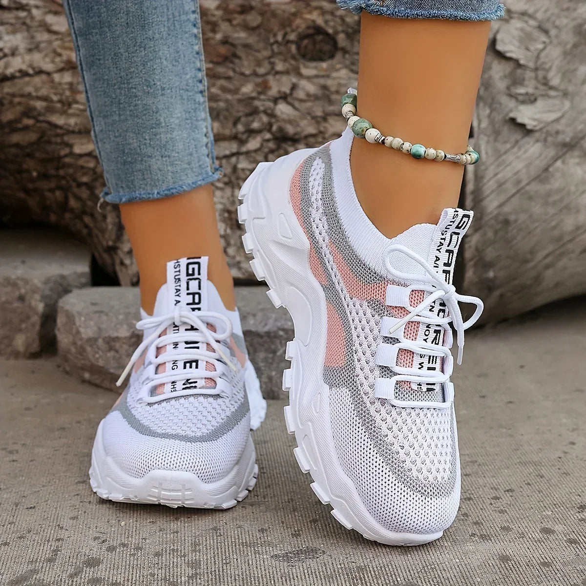 Women's Mesh Platform Sneakers
