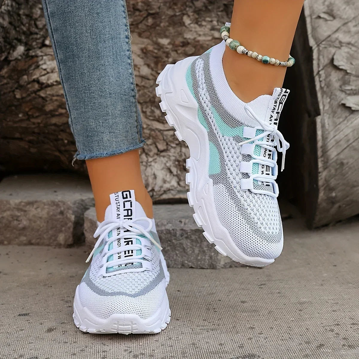 Women's Mesh Platform Sneakers