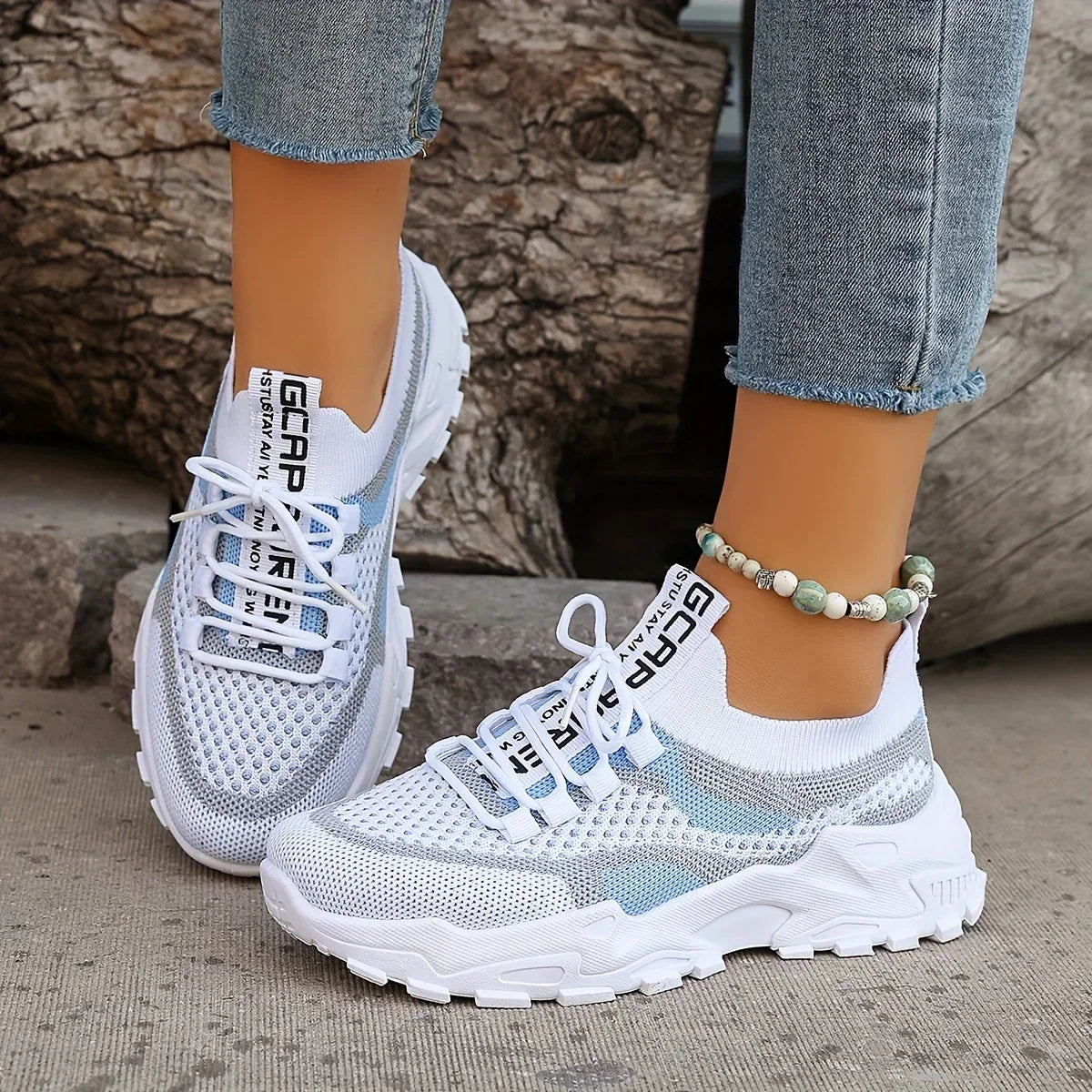 Women's Mesh Platform Sneakers