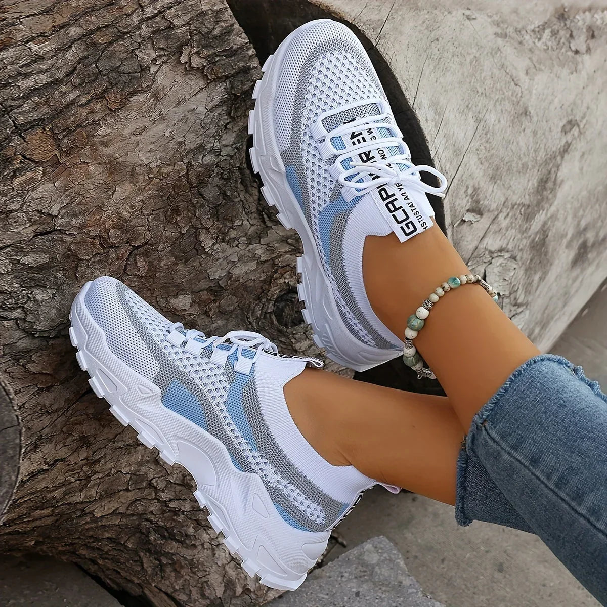 Women's Mesh Platform Sneakers