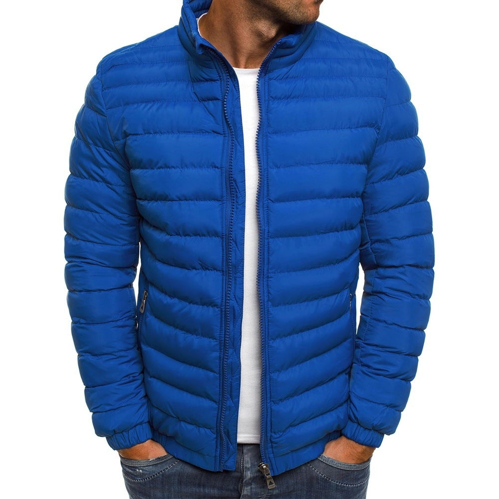 Men's Padded Puffer Jacket | High Collar Lightweight Warmth