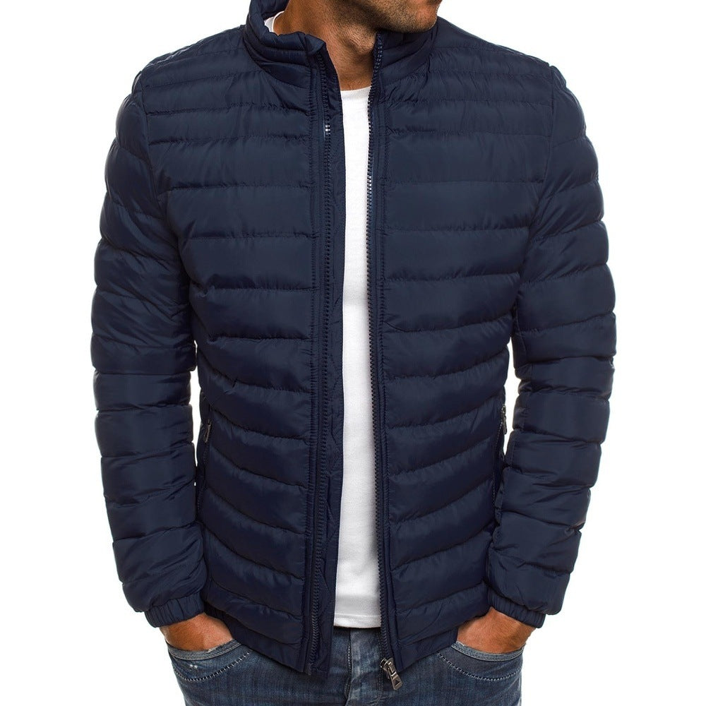 Men's Padded Puffer Jacket | High Collar Lightweight Warmth