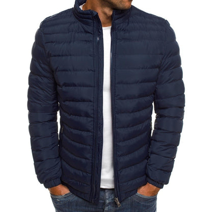 Men's Padded Puffer Jacket | High Collar Lightweight Warmth