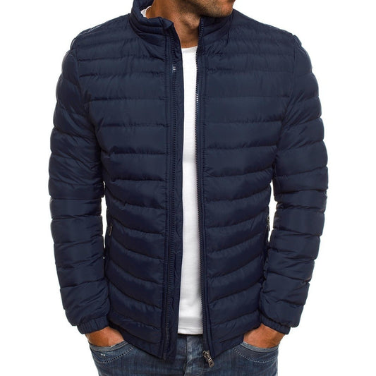 Men's Padded Puffer Jacket | High Collar Lightweight Warmth