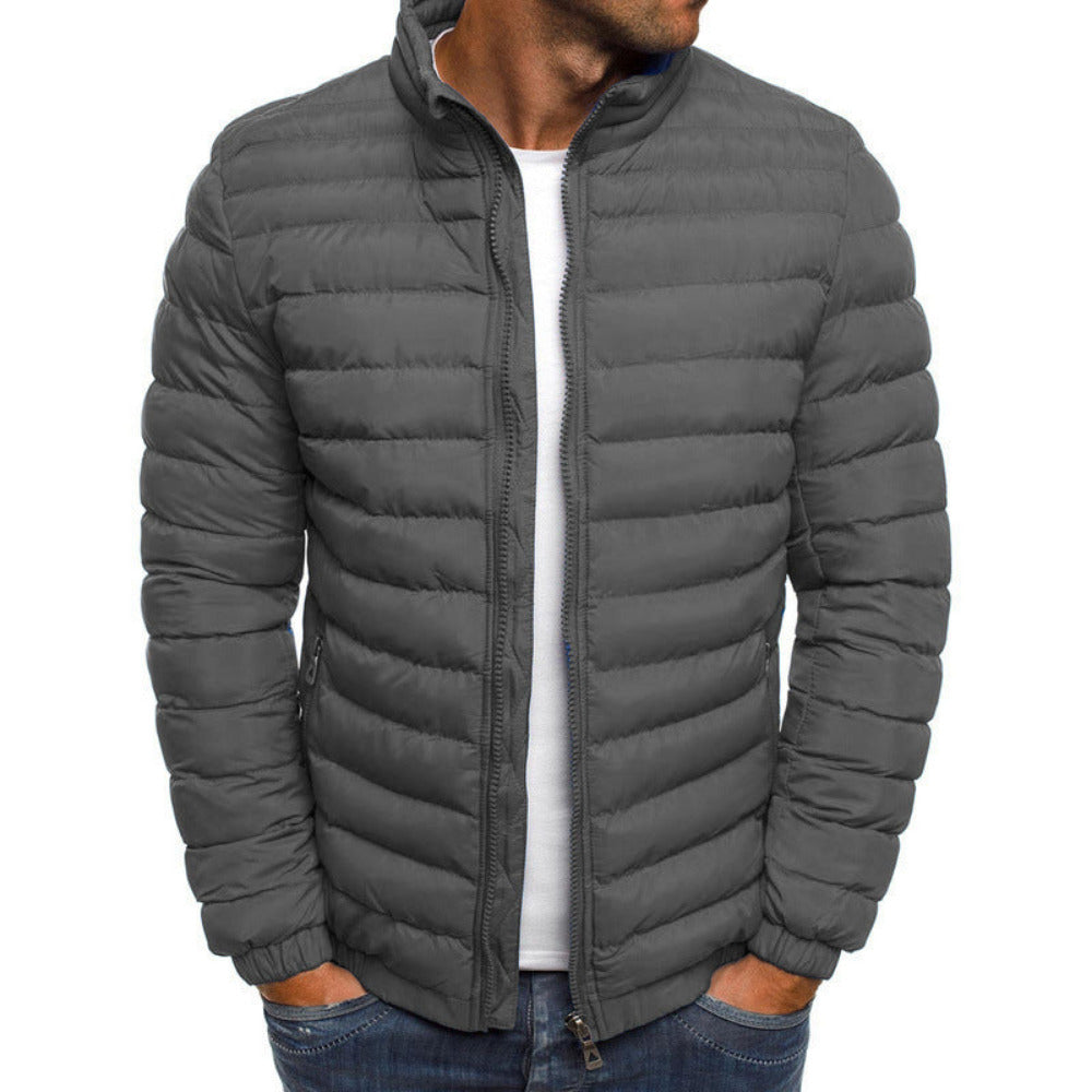 Men's Padded Puffer Jacket | High Collar Lightweight Warmth