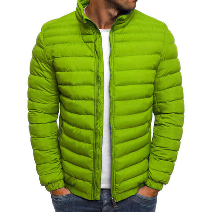 Men's Padded Puffer Jacket | High Collar Lightweight Warmth