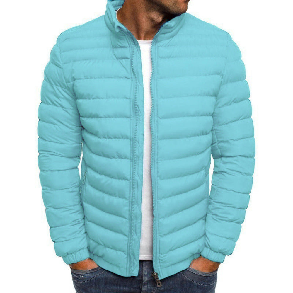 Men's Padded Puffer Jacket | High Collar Lightweight Warmth