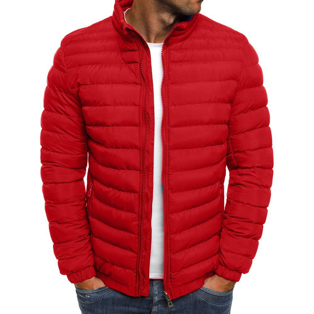 Men's Padded Puffer Jacket | High Collar Lightweight Warmth