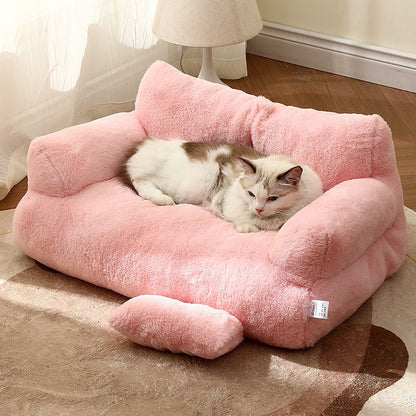 Plush Calming Pet Sofa | Cozy Multi-Size Bed