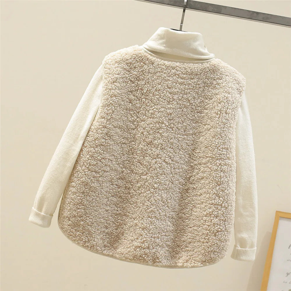 Women's Cotton Blend Gilet | Button-Up Vest for Autumn & Winter