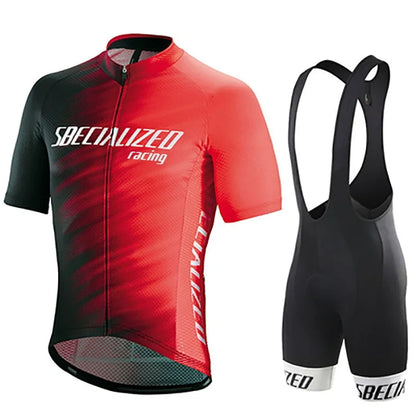 Men's Cycling Jersey & Bib Shorts Set | Breathable Summer Kit