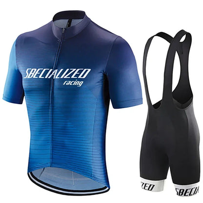 Men's Cycling Jersey & Bib Shorts Set | Breathable Summer Kit