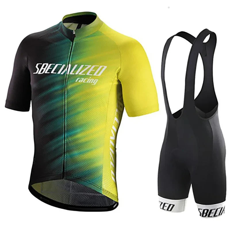 Men's Cycling Jersey & Bib Shorts Set | Breathable Summer Kit