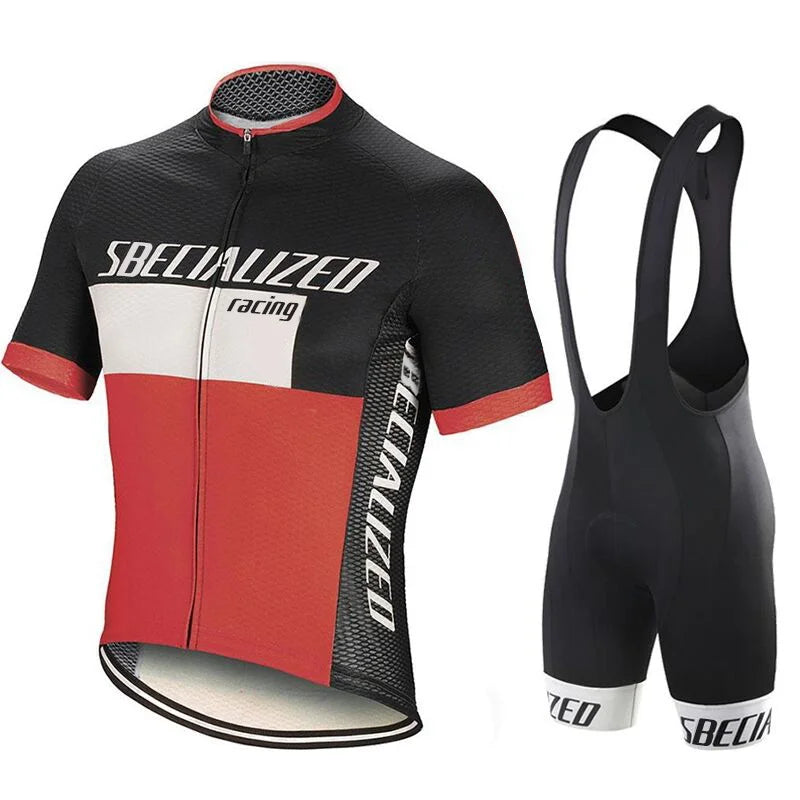 Men's Cycling Jersey & Bib Shorts Set | Breathable Summer Kit