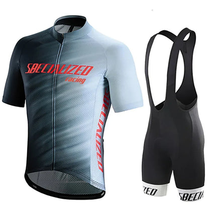 Men's Cycling Jersey & Bib Shorts Set | Breathable Summer Kit