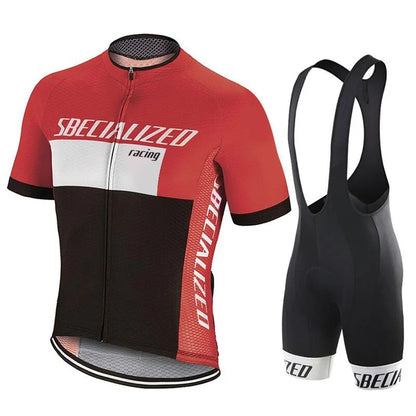 Men's Cycling Jersey & Bib Shorts Set | Breathable Summer Kit