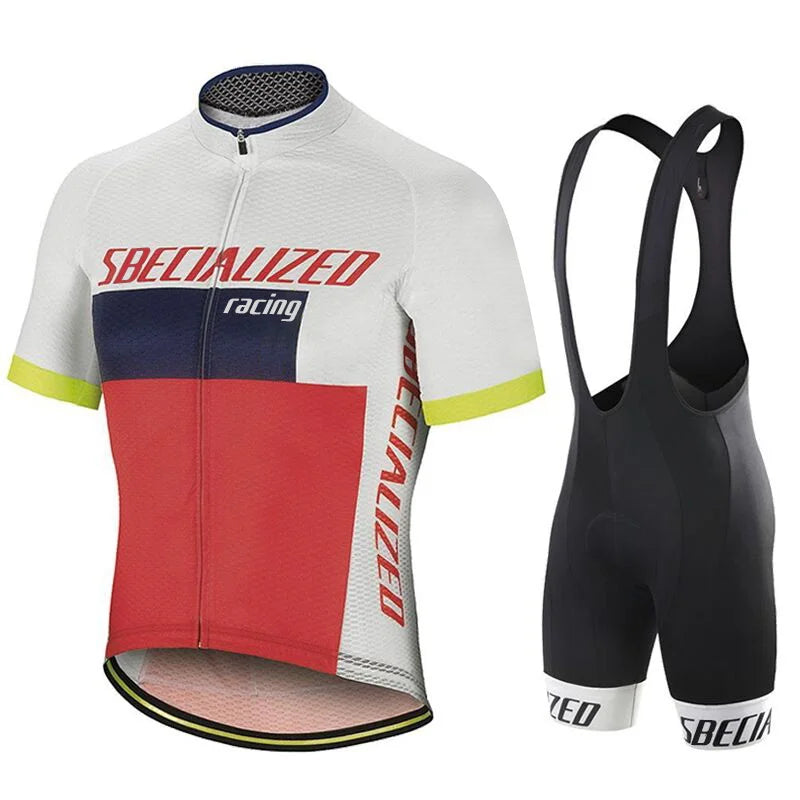 Men's Cycling Jersey & Bib Shorts Set | Breathable Summer Kit