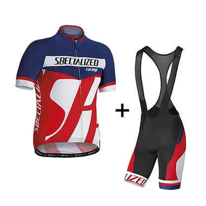 Men's Cycling Jersey & Bib Shorts Set | Breathable Summer Kit