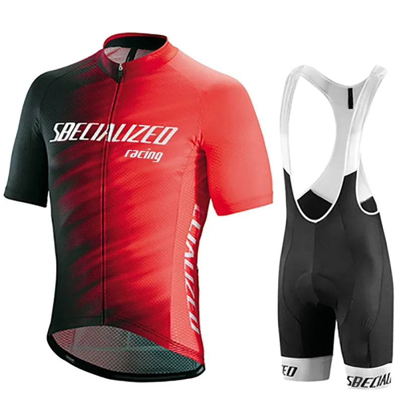 Men's Cycling Jersey & Bib Shorts Set | Breathable Summer Kit