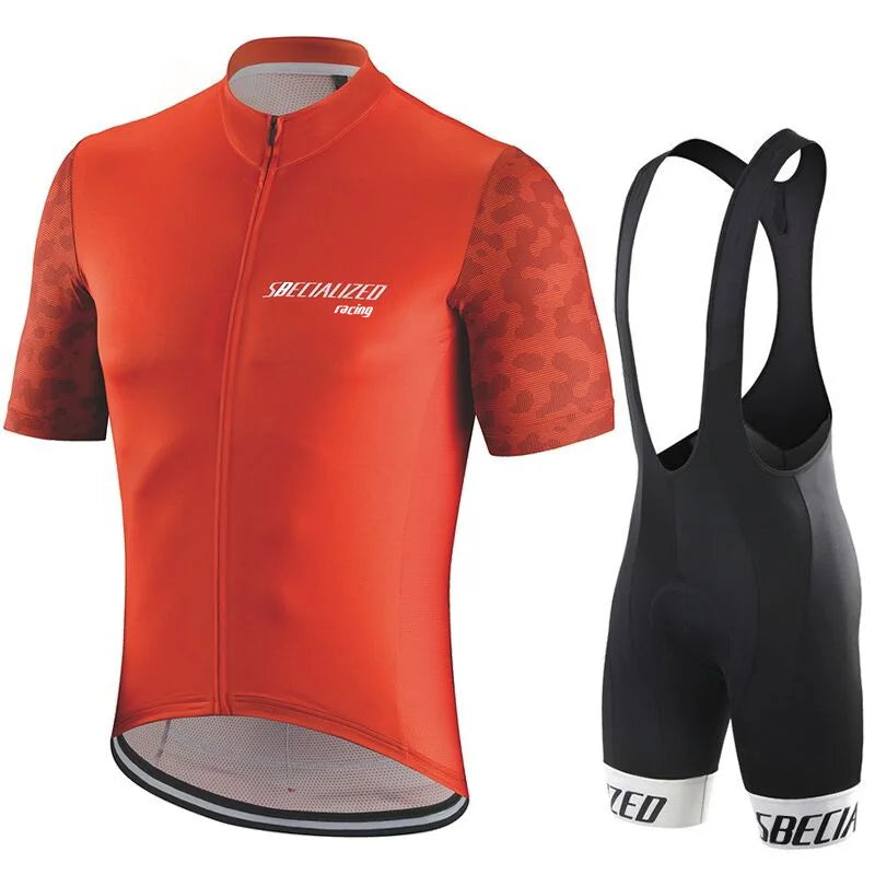 Men's Cycling Jersey & Bib Shorts Set | Breathable Summer Kit