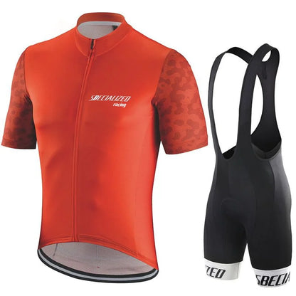 Men's Cycling Jersey & Bib Shorts Set | Breathable Summer Kit