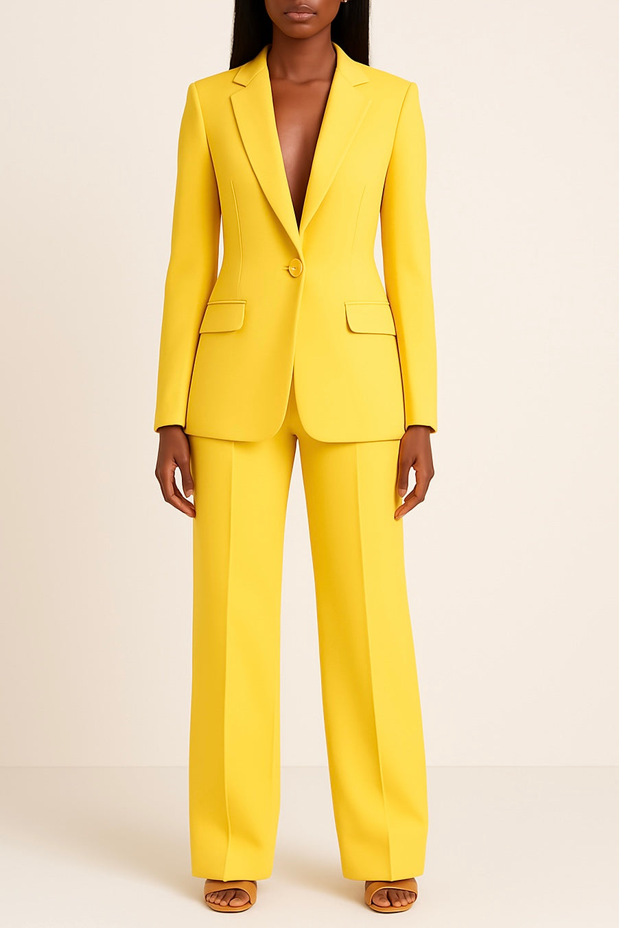 Women's Tailored Blazer Suit Set | Two-Piece Office Wear
