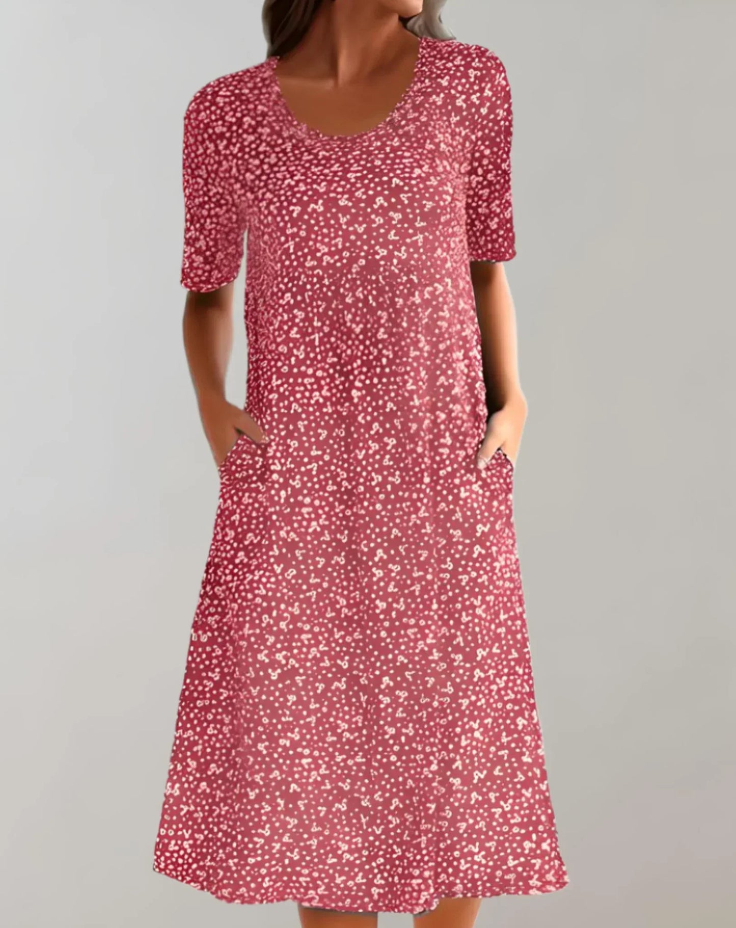 Women's V-Neck Casual Dress | 8 Colours Up to 5XL