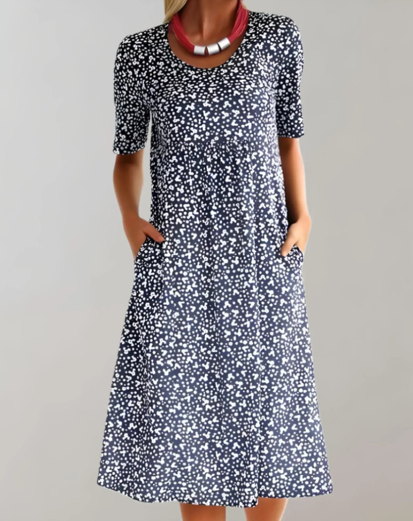 Women's V-Neck Casual Dress | 8 Colours Up to 5XL