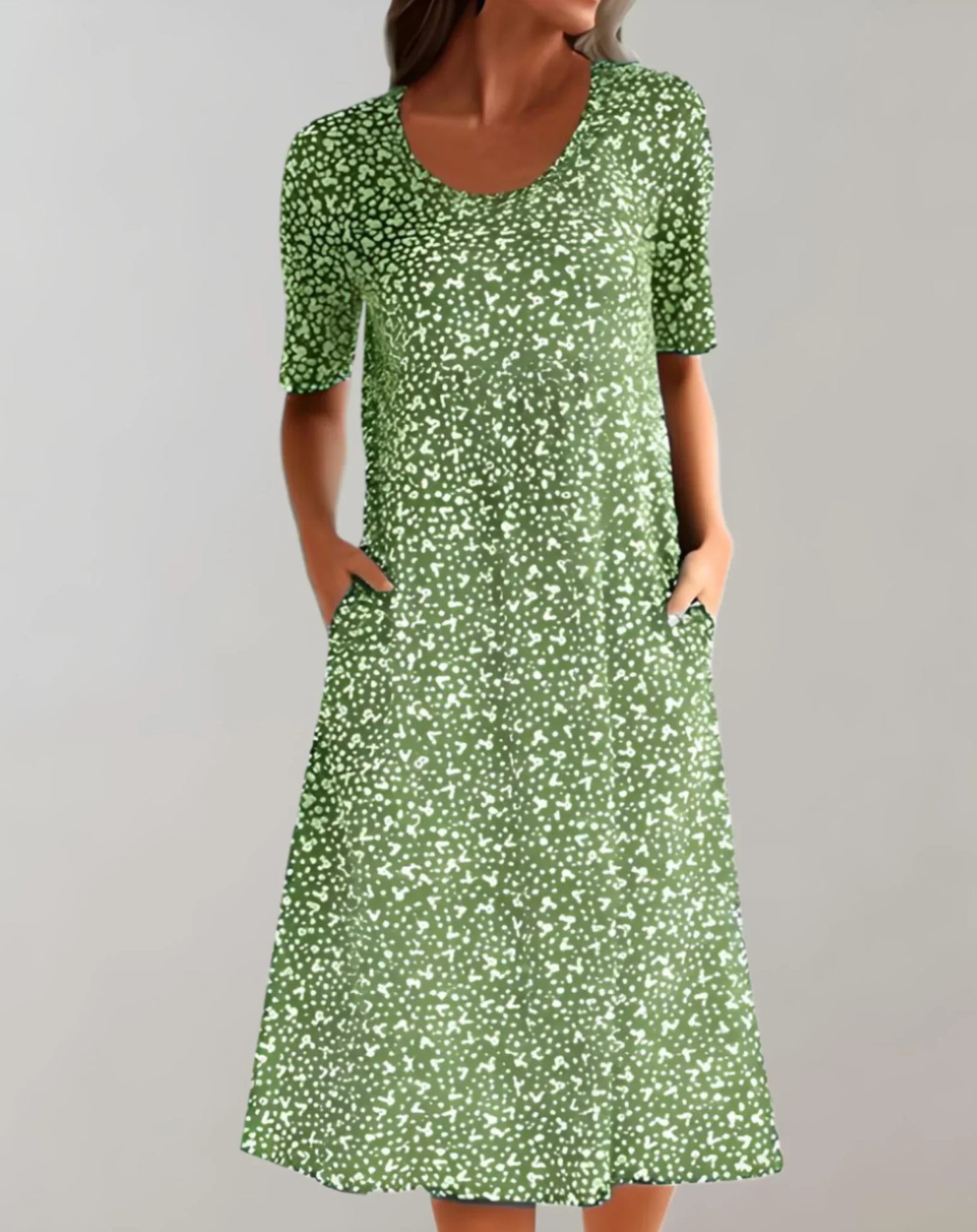Women's V-Neck Casual Dress | 8 Colours Up to 5XL