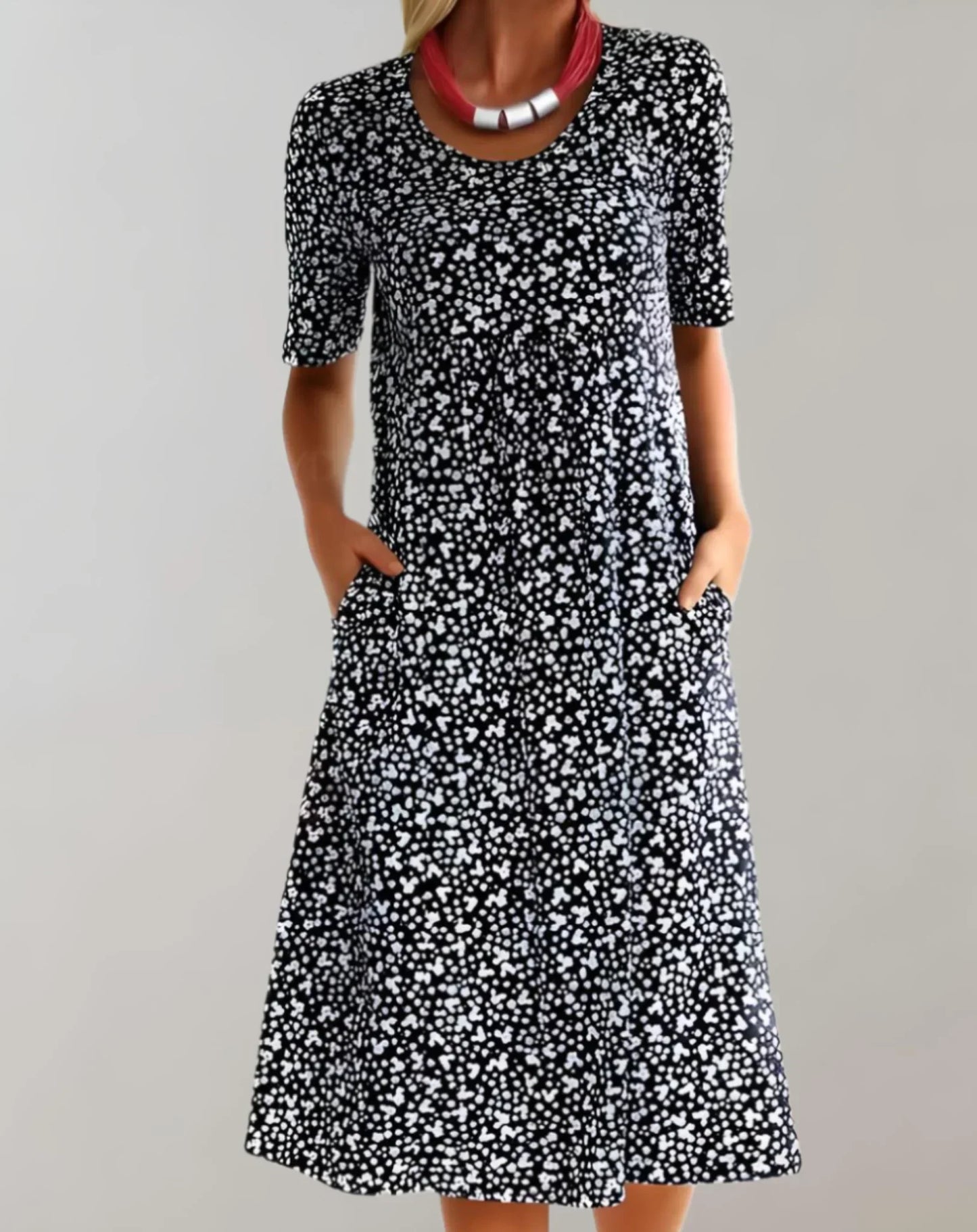 Women's V-Neck Casual Dress | 8 Colours Up to 5XL