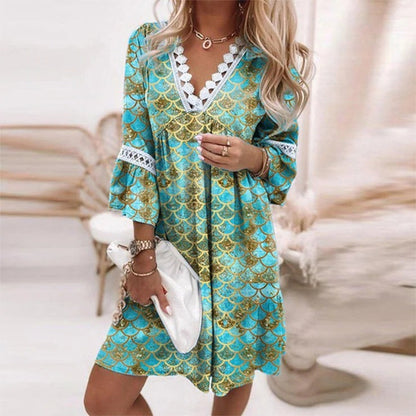 Women's Boho Summer Dress | Crochet Detail