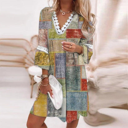 Women's Boho Summer Dress | Crochet Detail